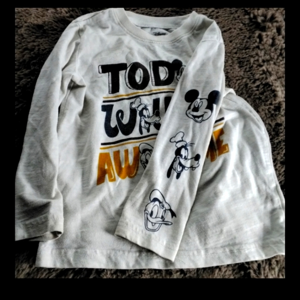 Disney Kids White‎ Long Sleeve Shirt